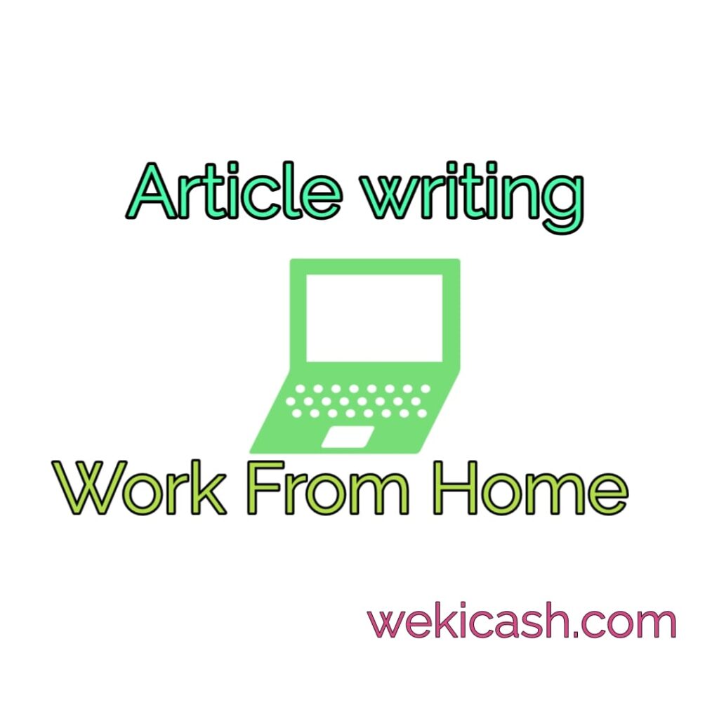 Article Writing work from Home